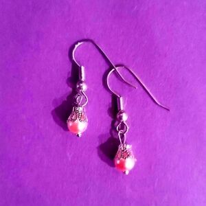 PINK PEARL  LUSTER CLASSIC DESIGNER ORIGINAL UNIQUE BOUTIQUEDROPDANGLE EARRINGS